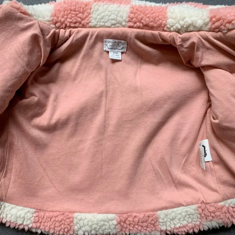 Mud Pie Checkered Sherpa Coat